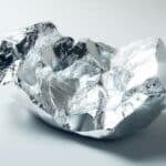 a piece of tin foil sitting on top of a table