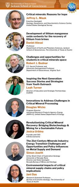 poster featuring a group of people related to critical mineral research
