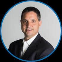 man in a suit and tie in a blue circle related to germanium refining