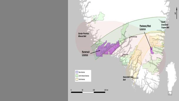 map of the region with several different areas featuring Amaroq Minerals