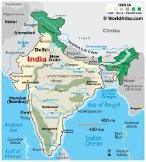 map of India with all the major cities, highlighting India rare earth processing locations
