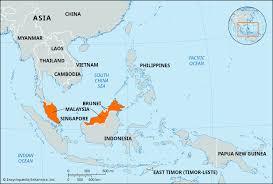 map of Asia showing the location of Asia, including the rare earth partnership between Malaysia and China