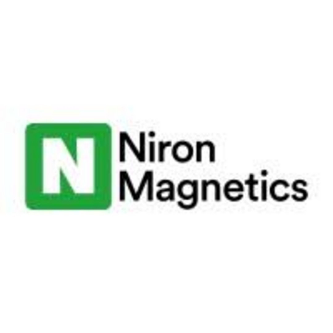 Niron Magnetics corporate logo featuring a green square with white letter N beside bold black company name text