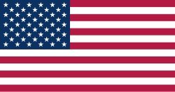 Official flag of the United States of America with 50 white stars on blue canton and 13 alternating red and white horizontal