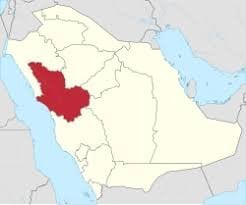Madinah Province marked in red on a beige political map of Saudi Arabia, located in the northwestern region of the country